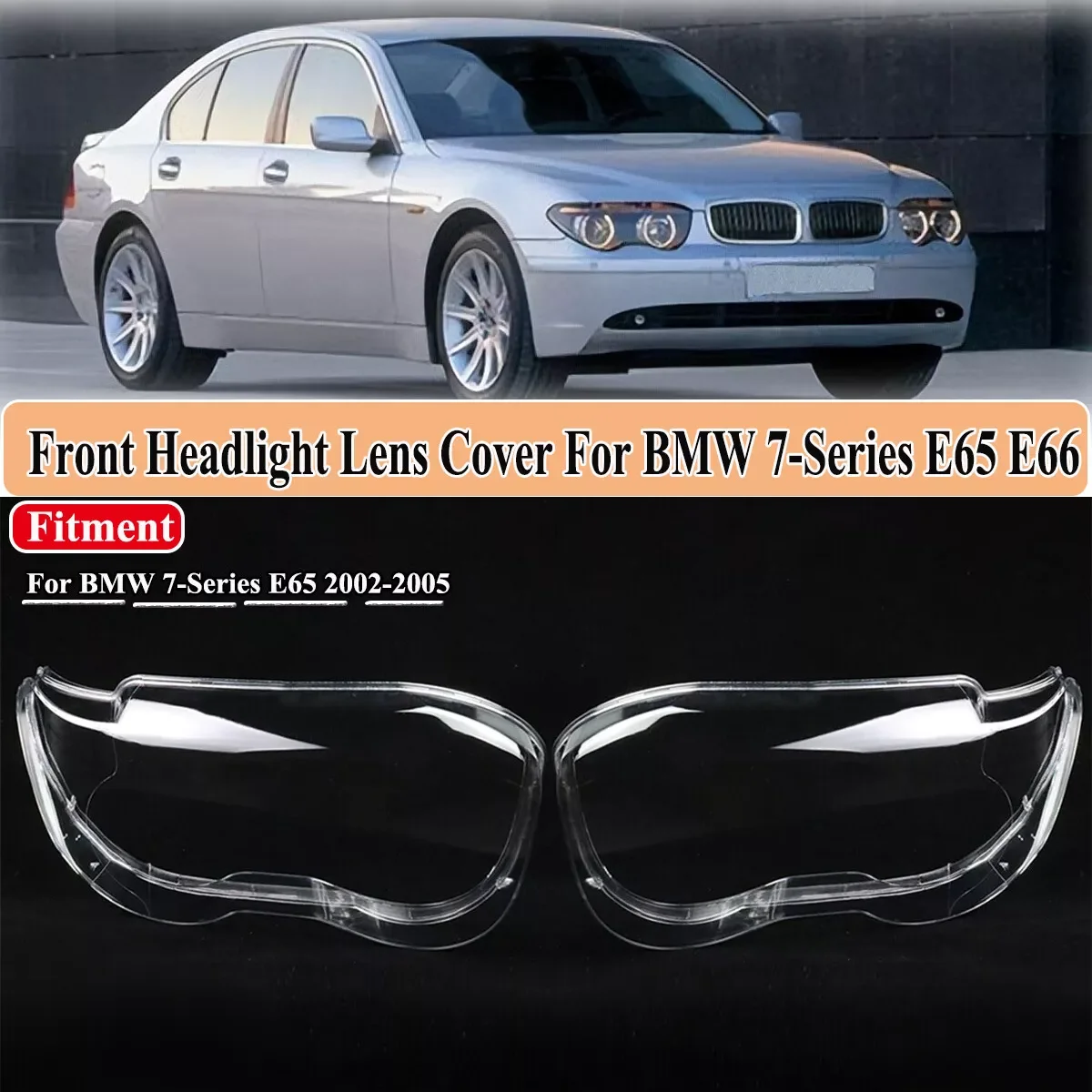 

Car Headlight Lens Head Light Lamp Shade Shell Glass Cover For BMW E67 E66 E65 730 735 760 2001 2002 2003 2004 Headlight Cover