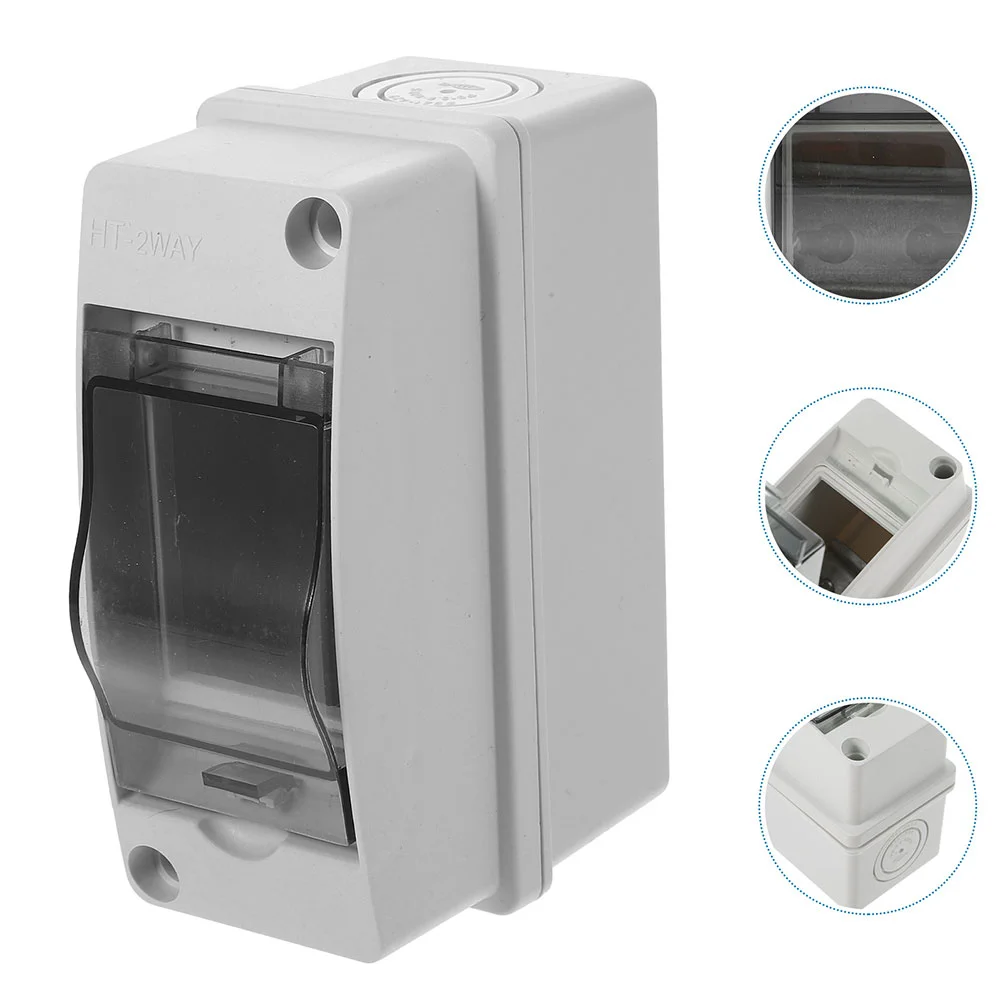 2 Pcs Way Distribution Box Weatherproof Electrical Boxes Power Switch Controller Plastic Outdoor