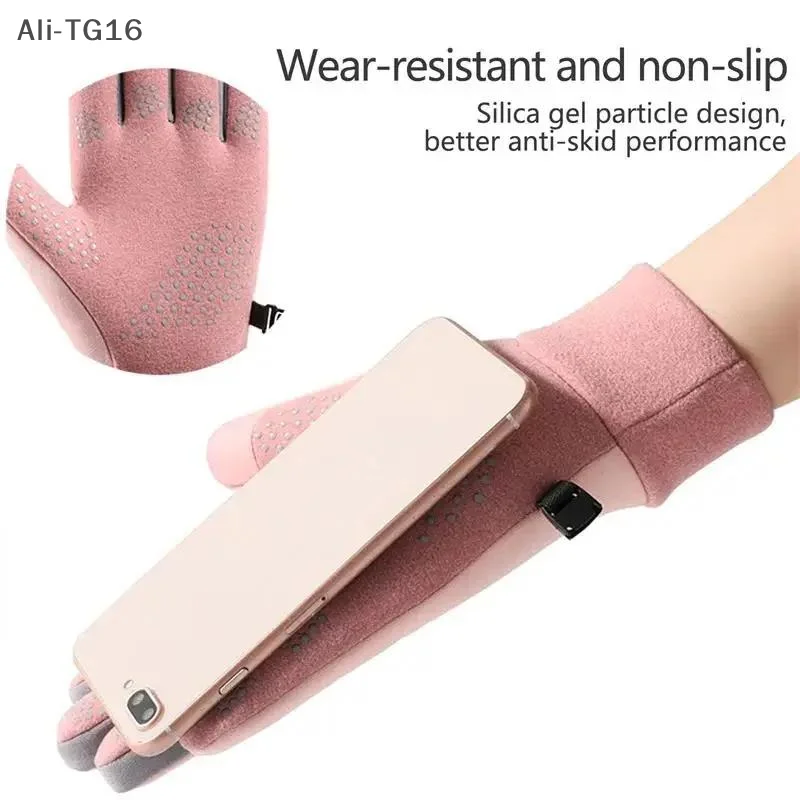 Winter Handschuhe Männer Radfahren Fahrrad Thermische Fleece Kälte Widerstand Wind Wasserdicht Fahrrad Warme Outdoor Laufen Skifahren Fäustlinge