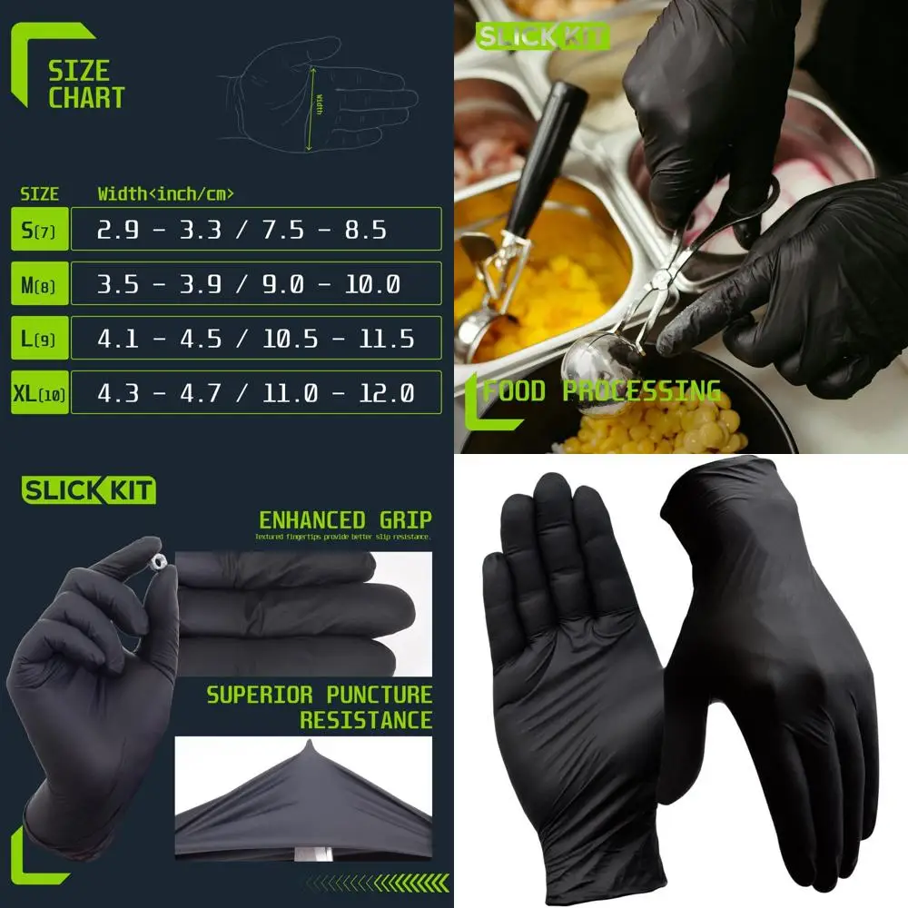 

Non-Sterile 4 Mil Powder-Free Nitrile Gloves for Industrial and Kitchen Use