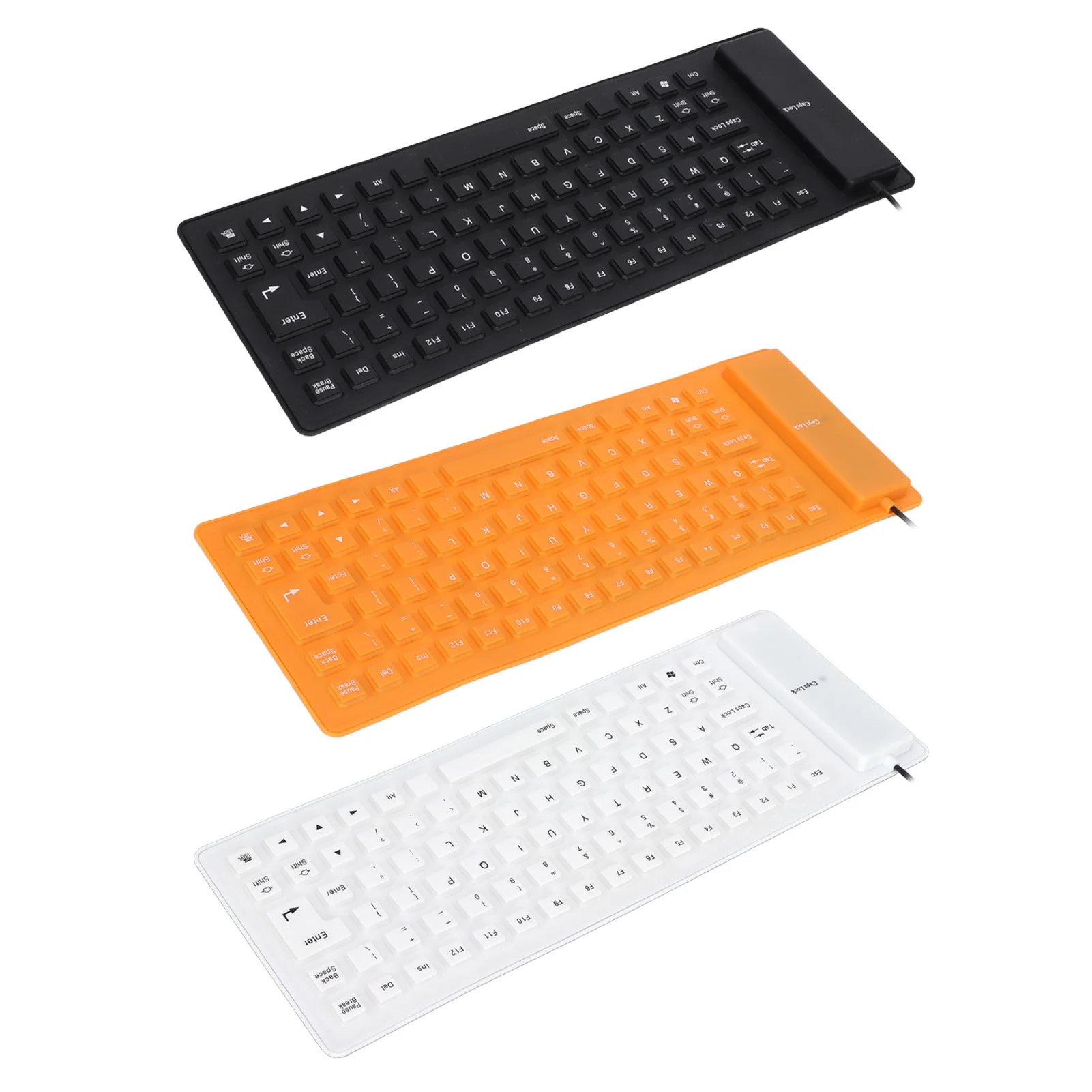 85 Keys Waterproof Silicone Keyboard – Quiet Foldable USB Wired Keyboard for PC Laptop, Dustproof Soft Touch