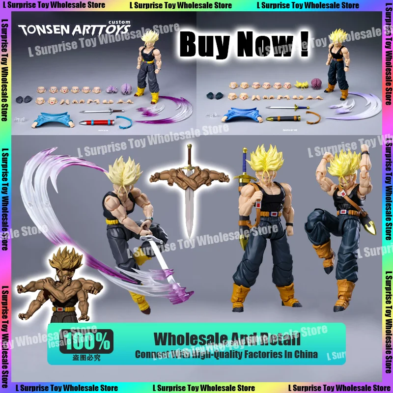 Tonsenarttoys Dragon Ball SHF Trunks Super Saiyan SSJ SSJ2 05A 05B Tonsen Arttoys Aksesori Kustom mainan tokoh aksi Anime