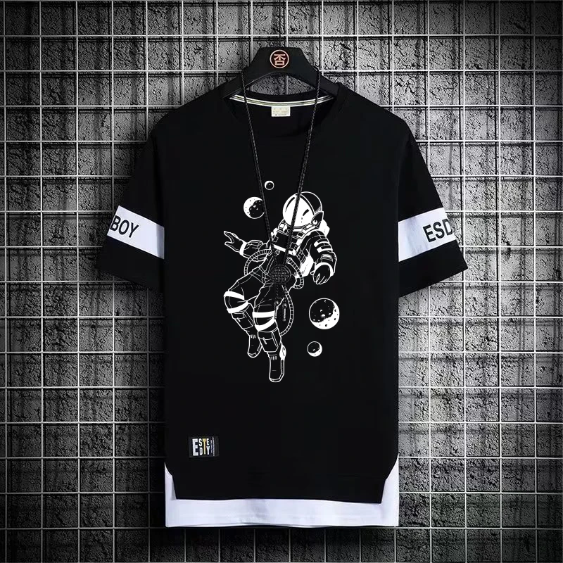 2022 New Men\'s T Shirts Japan Fashion Summer Streetwear Print T Shirt Casual Men Clothing Harajuku Short Sleeve Tops Tees Men