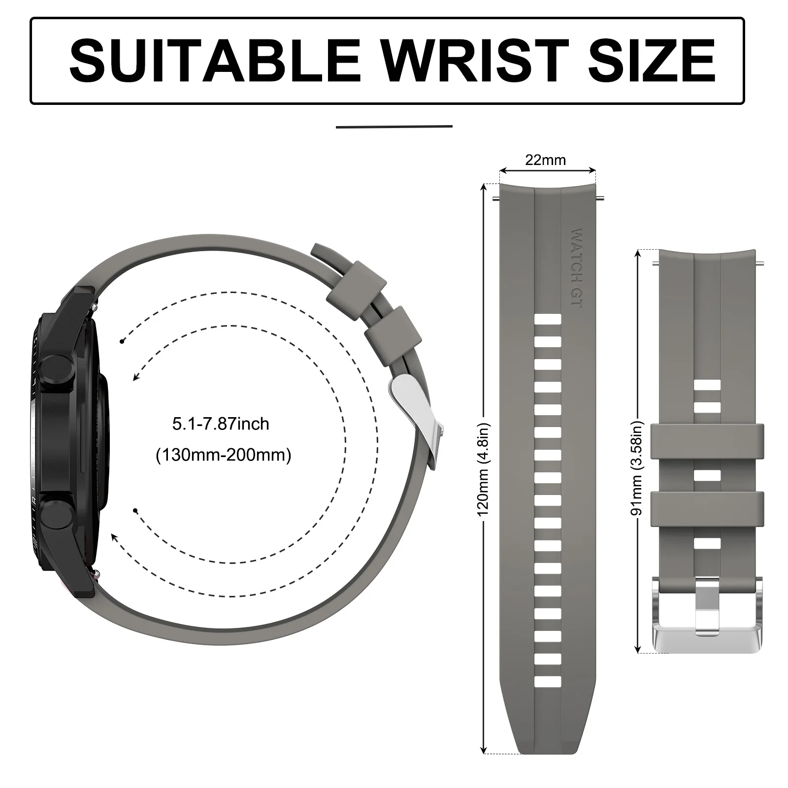 22mm Silicone Strap for Huawei Watch GT/GT 2/2pro 46mm GT 2E Watchband For Huawei Honor Watch Magic/Magic Watch 2 46mm Strap