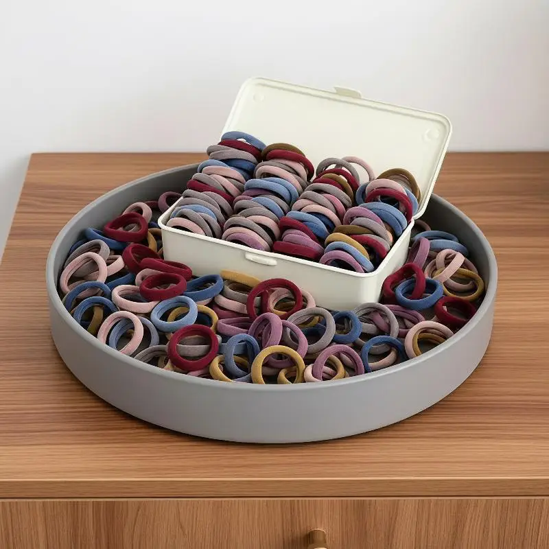 20/50/100/200/300Pcs Ponytail Hold Hair Rubber Bands Women Girls Candy Colors Nylon Basic Scrunchie Hair Tie Hair Accessories