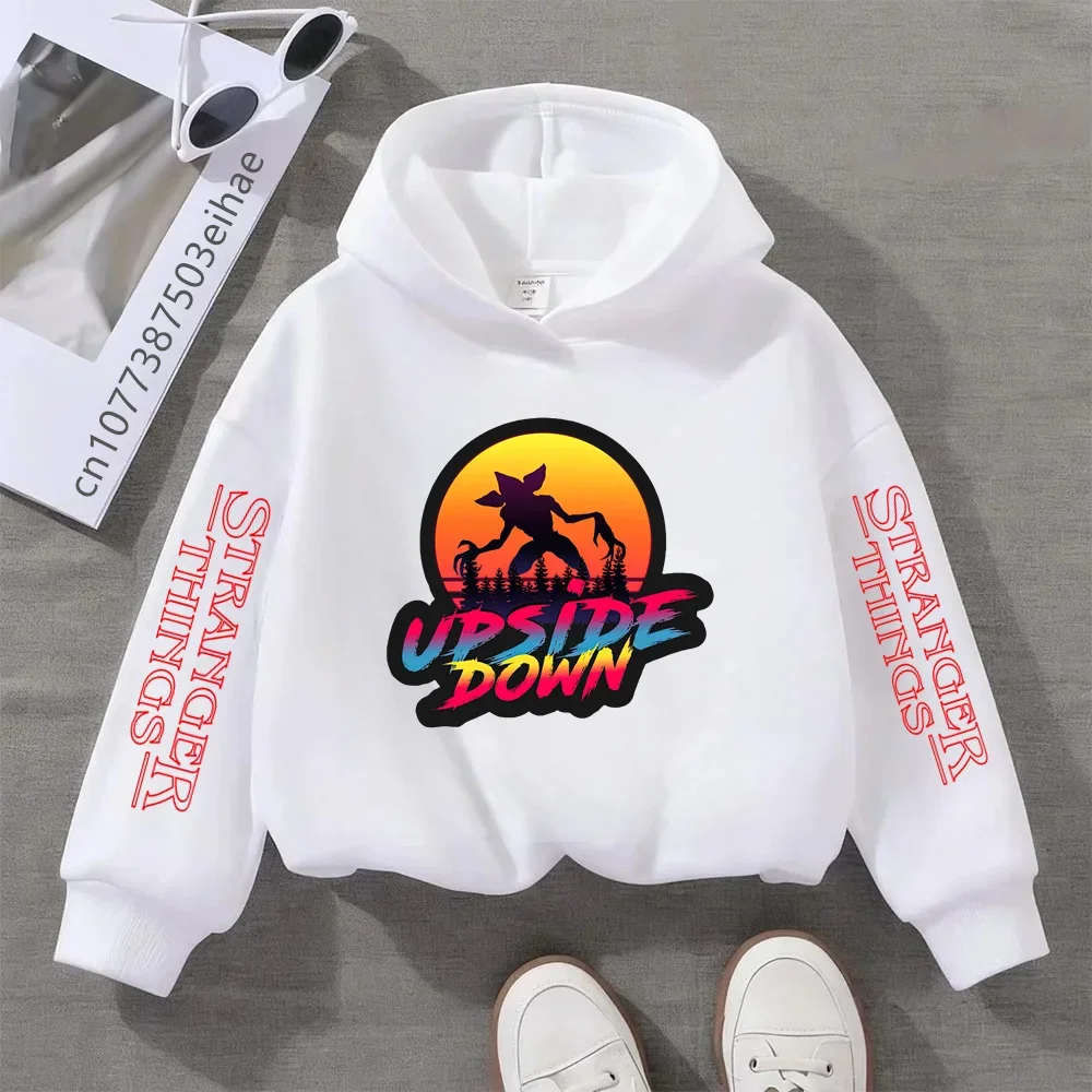 

Weird Tales Character Print Warm Jacket -3-14 Year Old Children's Pure Cotton Hooded Shirt-European/American Retro Cartoon Style