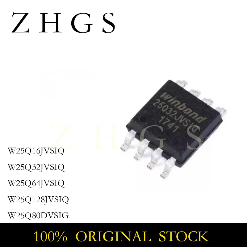 10Pcs W25Q32JVSIQ W25Q16JVSIQ W25Q64JVSIQ W25Q64 W25Q128JVSIQ W25Q80DVSIG W25Q128 SOIC-8 64Mbit SPI FLASH memory IC Chip Stock