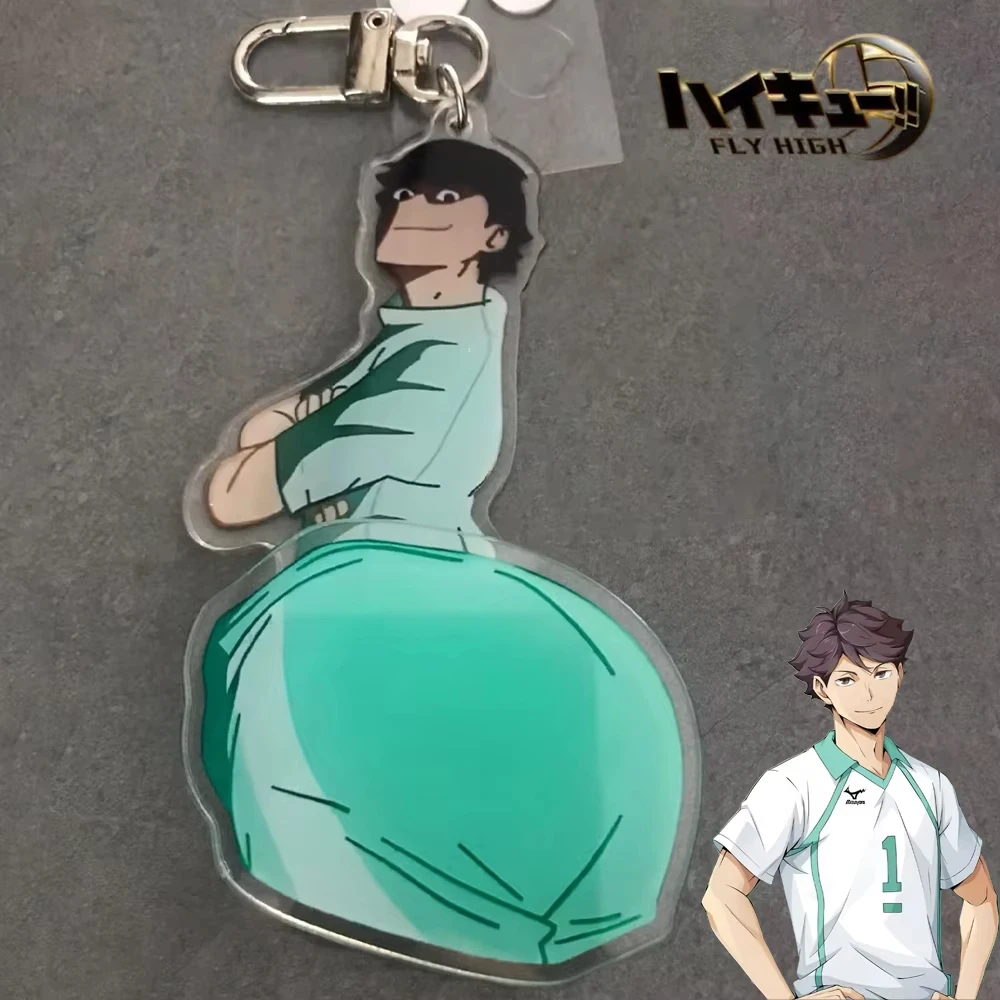 Haikyuu Oikawa Tooru косплей акриловая фигурка кулон вращающийся брелок из сплава брелок унисекс рюкзак аниме аксессуары реквизит Haikyuu Oikawa Tooru косплей акриловая фигурка кулон вращающийся брелок из сплава брелок унисекс рюкзак аниме аксессуары реквизит