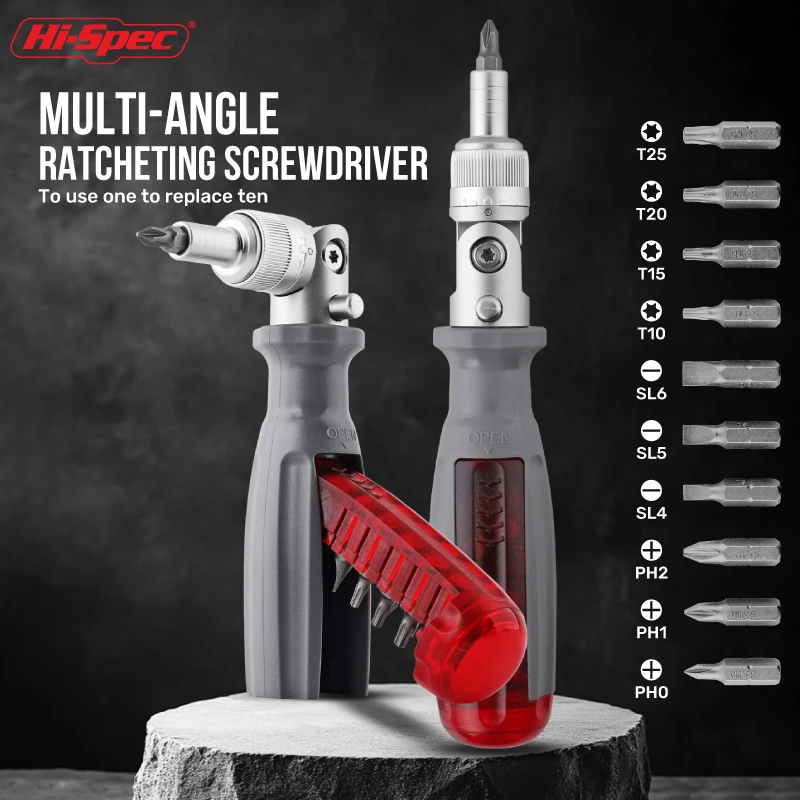 

Набор многоугольных отверток с храповым механизмом 180° ° Набор ручных инструментов с магнитной стальной головкой и поворотной головкой для ремонта электроники и дома ​ ​