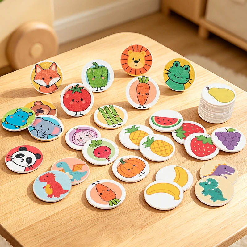 Montessori Puzzle Matching Toy Cognitive Memory Find The Same Focus Fraining Thinking Board Game Educational Toys For Children