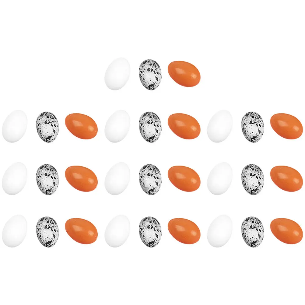 

30Pcs Miniature Realistic Plastic Eggs Micro Landscape Ornamental Decoration Mini Crafts for Educational Display