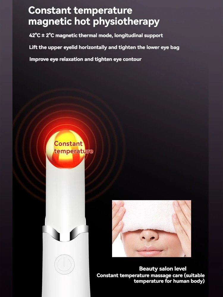 Gezichtsvibratiestimulator Oogbehandelingsapparaat met constante temperatuur Rood- en blauwlichttherapie Vermindert donkere kringen vervaagt Fijn Lin