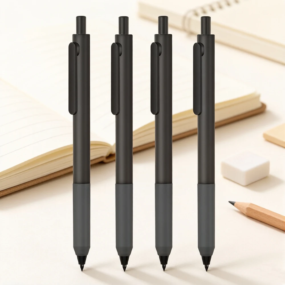 4 Pcs Novel Technology Unlimited Writing Pencils Mechanical Unlimited Pencil Kawaii Stationery Art Sketch Student Eternal Pencil