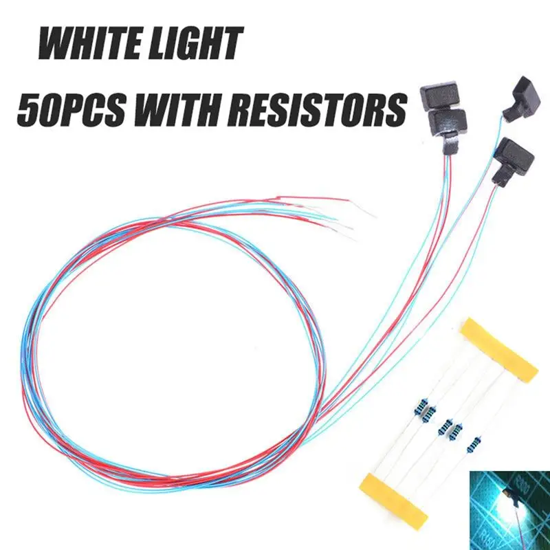 20pcs/50pcs Led Spotlight Model 1:87 Ho Scale Outdoor Billboard Lamp DIY Model Building Light Layout Lamppost Model Lamp