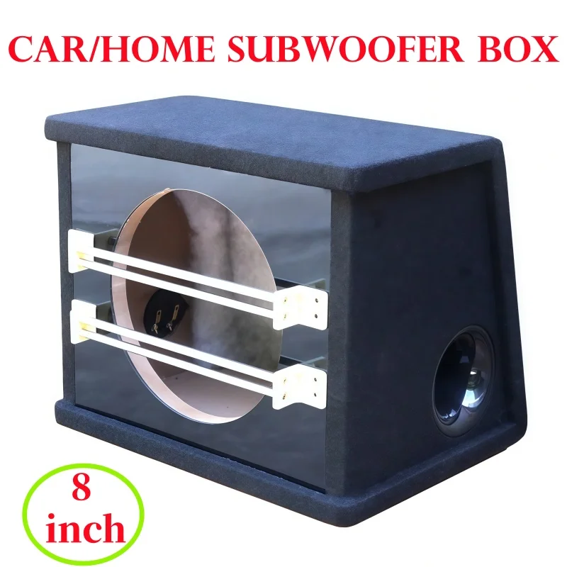 Caja vacía de subwoofer de 8 pulgadas, caja de subwoofer DIY para coche/hogar, caja de altavoz de graves de 1 pieza, carcasa de altavoz de woofer, orificio de caja de sonido 18,3