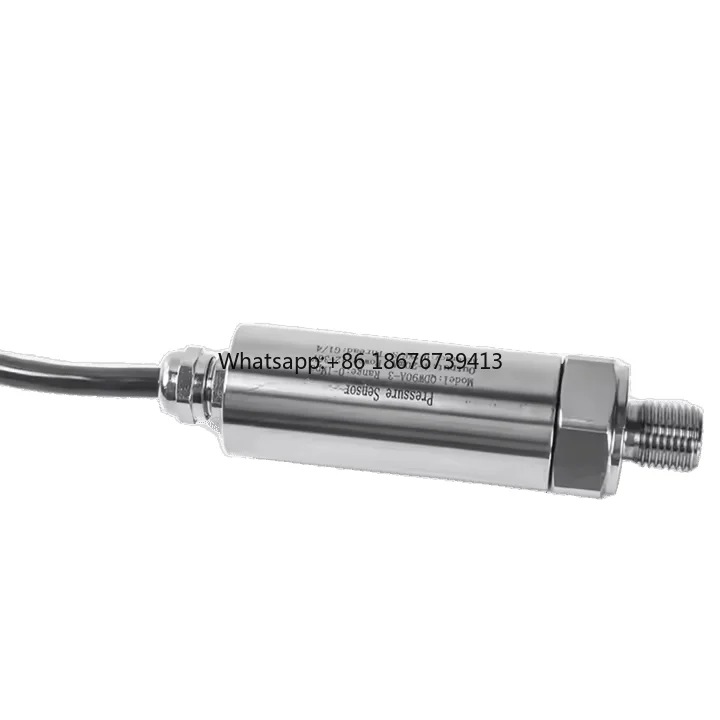 Acid Alkali Resistant Cavityless Strain Gauge Pressure Sensor 5 to 300 MPa Stainless Steel Chemical Liquid Pressure Transducer