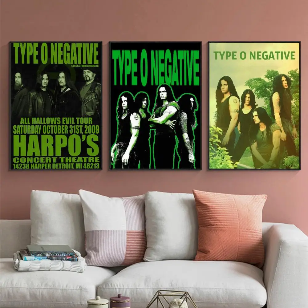 Fashion TType O Negativeiou Poster Waterproof Self-Stick | Durable Decor | Ideal for Bedroom, Kitchen & Entryway
