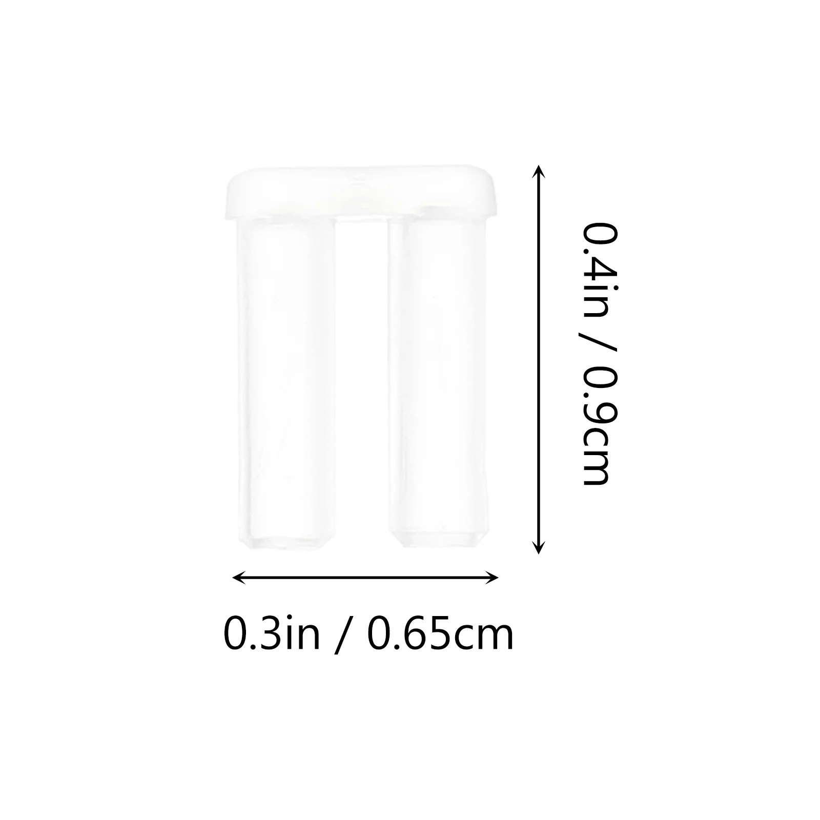 سدادات ضغط بلاستيكية شفافة للنظارات بدون إطار، طقم إصلاح الملحقات، البطانات ذات الأكمام المطاطية المزدوجة #2