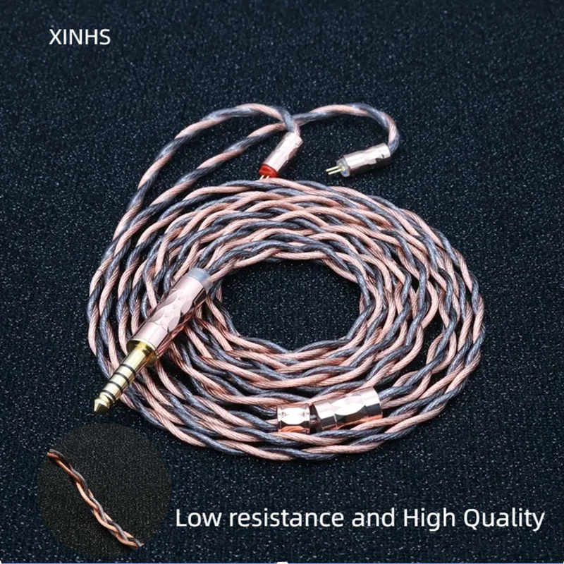 XINHS F06 4-core 7N UPOCC single crystal copper+7N single crystal copper silver plating+graphene hybrid upgraded cable