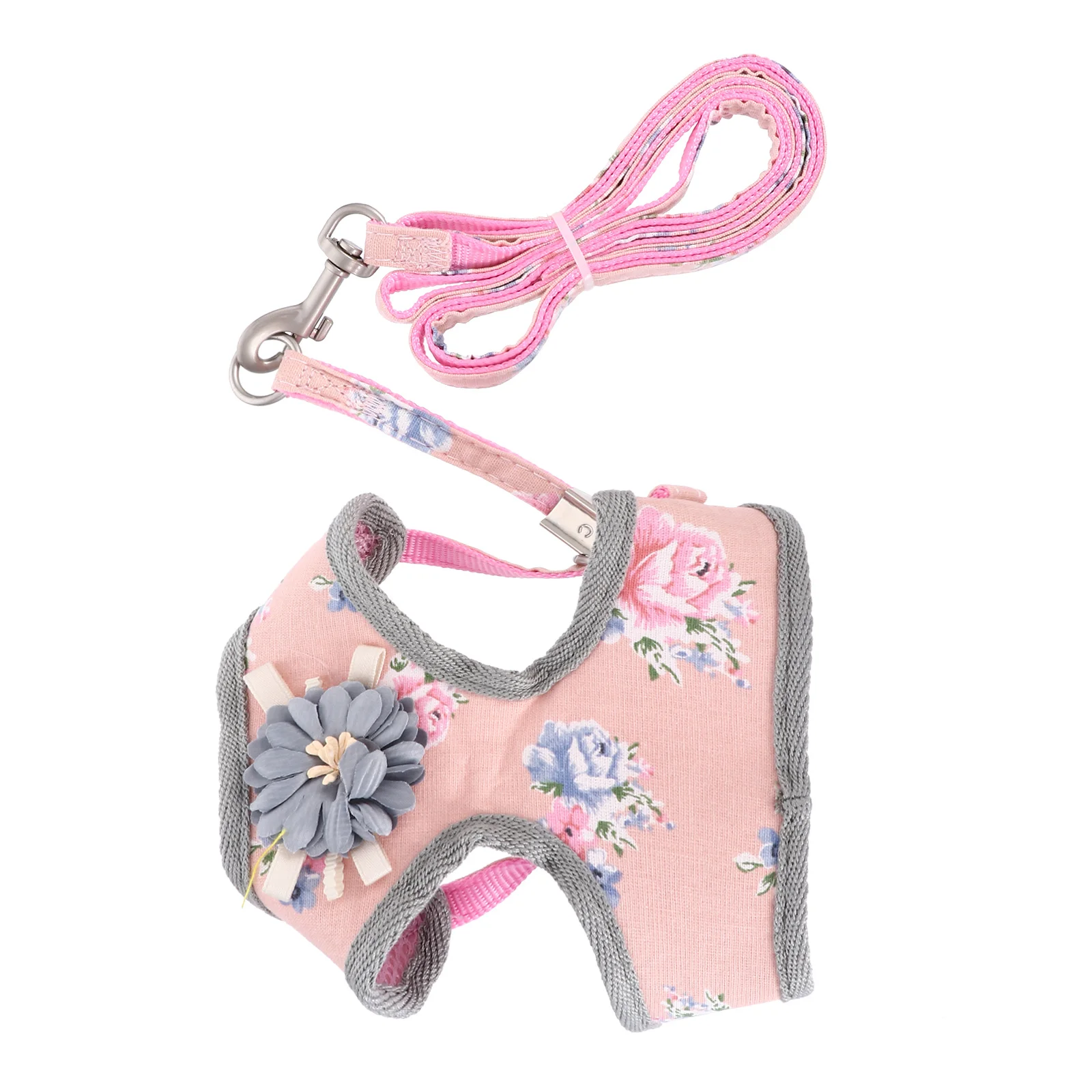 

1 set Dog Harness Set Adjustable Pet Vest For Small Medium Puppies Cats Lightweight No Pull Chest Strap Safety Walking Gear