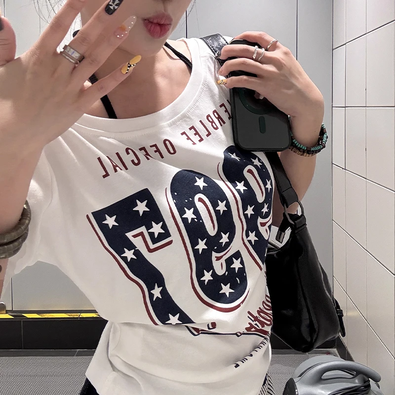 Mode T-shirt Schräge Schulter Unregelmäßige Retro Tops Sexy Off-Schulter Kurzarm T-Shirt Sommer Grundlegende Tees Für Frauen