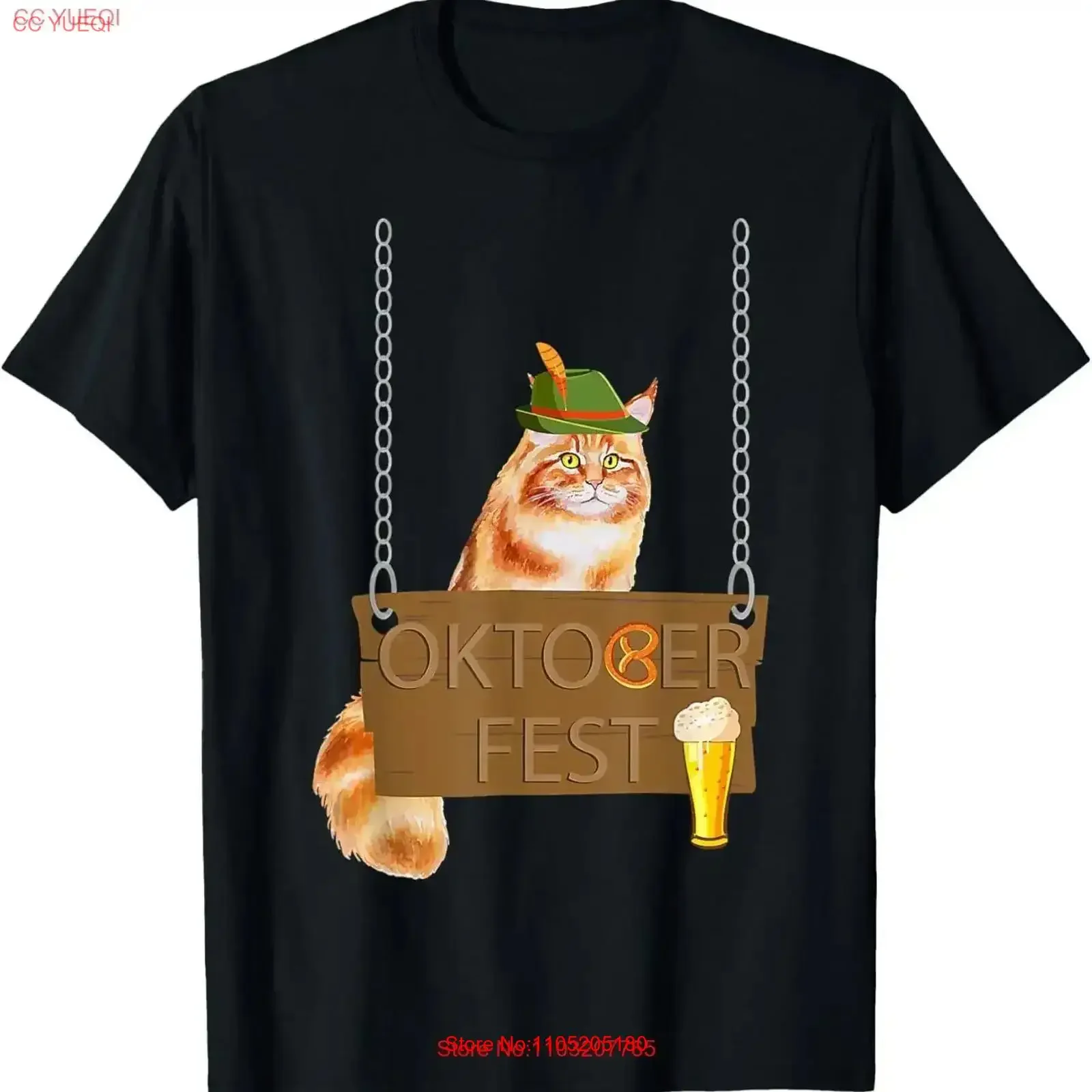 Oktoberfest Cat With Beer And Pretzel German T Shirt vintage Washed Slightly Top For Everyday Wear Casual vintage Washed