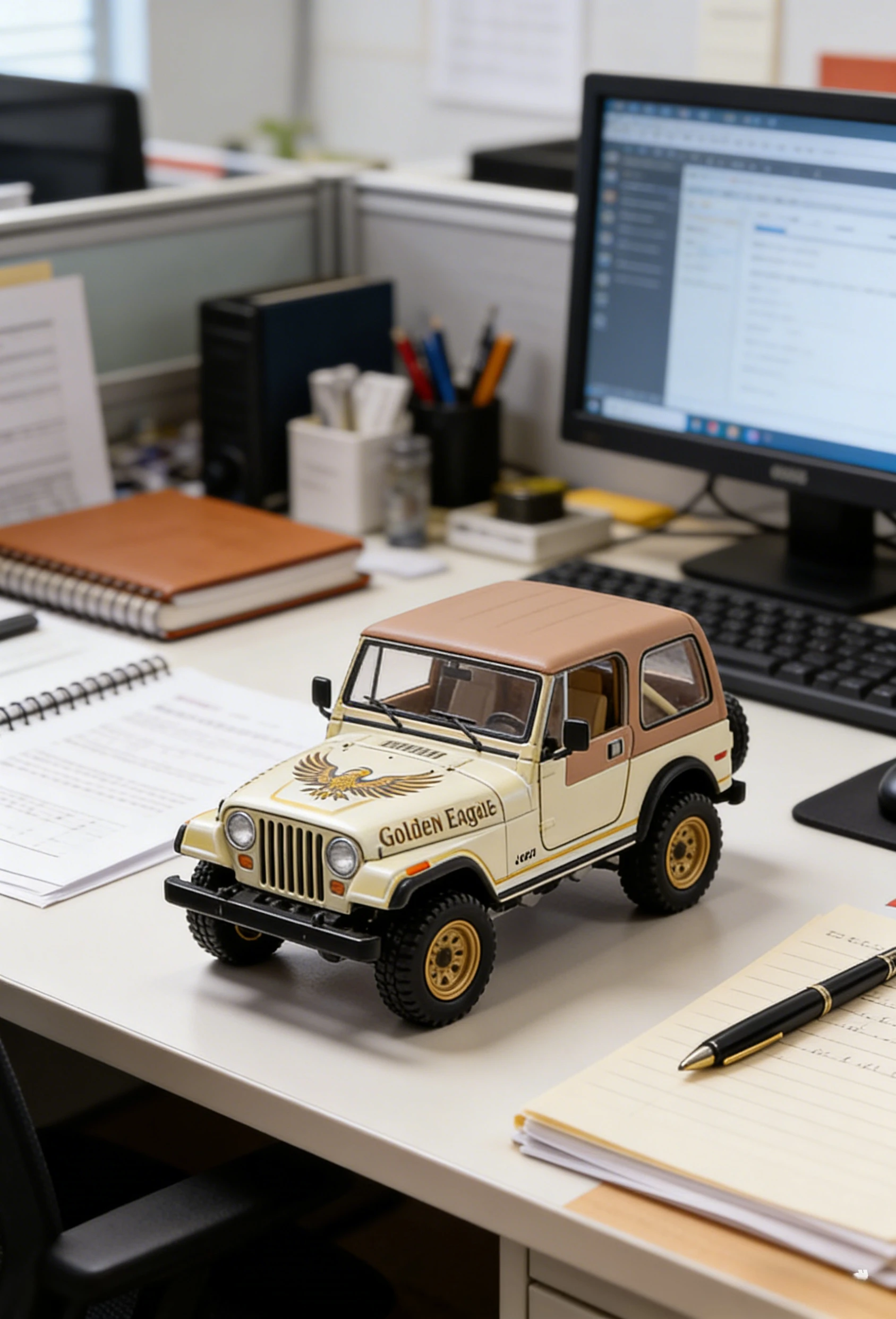 

Greenlight Diecast 1:64 Scale 1979 Jeep‘s CJ-7 Golden Eagle Alloy Simulation Car Model Classic Collection Display Toys A1