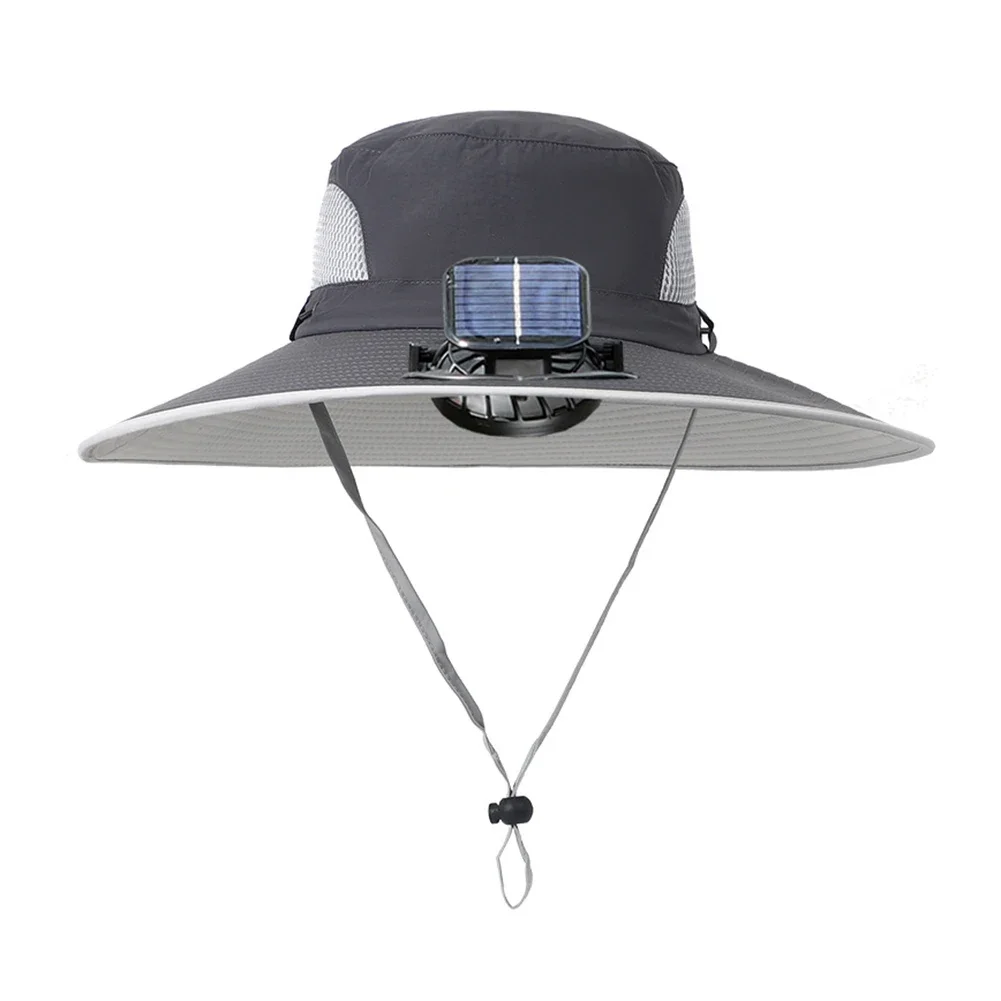 

For Camping For Fishing Sunblocking Hat Solar Fan Hat Outdoor Activities 56-60cm Built-in Fan Comfortable Wear