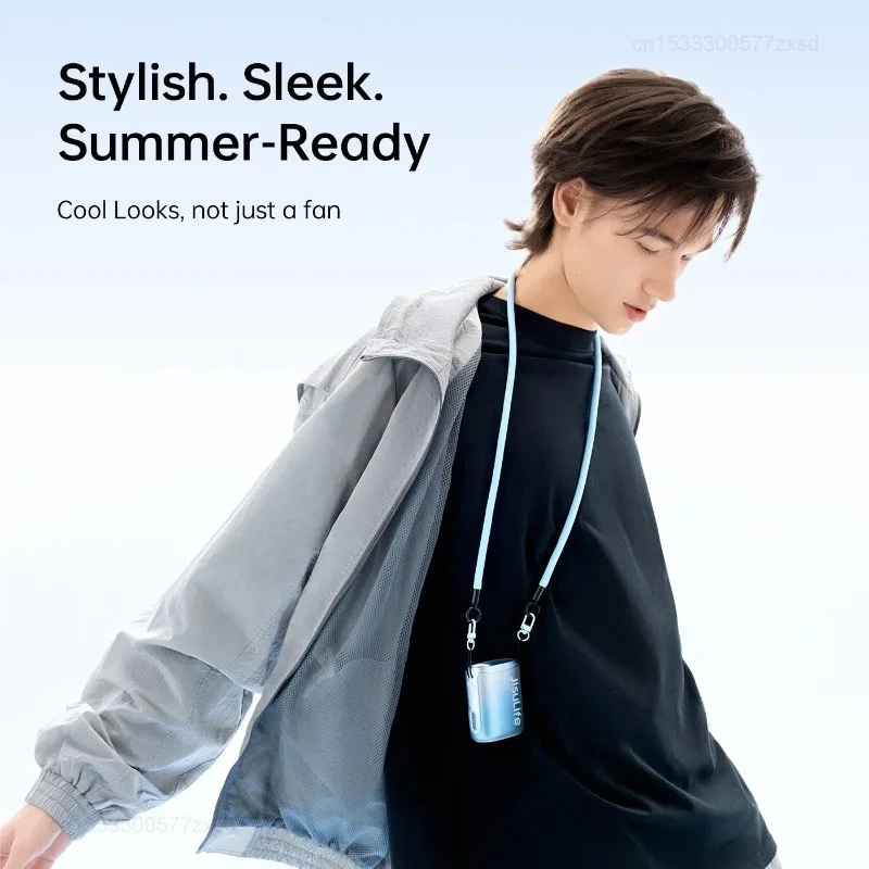 Outdoors Portable Neck Fan 4500mAh Battery Small Cooling Fan 100 Speed Portable Waist Hanging Fan with LED Display Rechargeable