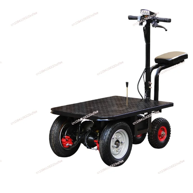 

Electric flatbed truck handling site decoration pulling cement and sand folding pulling cargo turnover truck