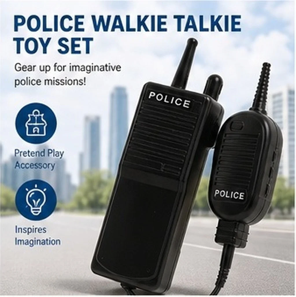 Toys For Kids Pretend Play Halloween Role Play Police Prop Dress Up Accessories Simulation Radio
