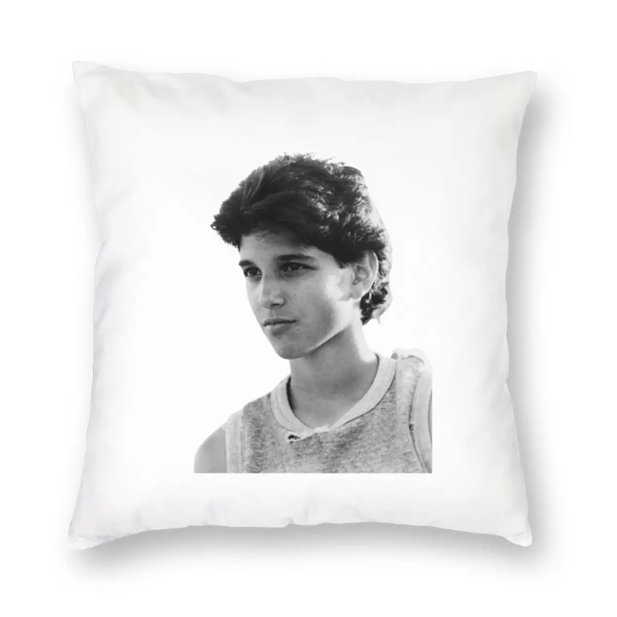 Ralph Macchio Black And White Square Pillowcase Polyester Linen Velvet Printed Zip Decor Throw Pillow Case Room Cushion Cover