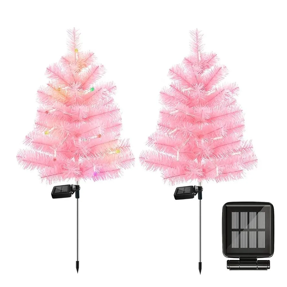 Realistic Solar Christmas Tree Lights Waterproof Creative Landscape Lawn Lamp Ground Mounted Cordless Garden Solar Lights