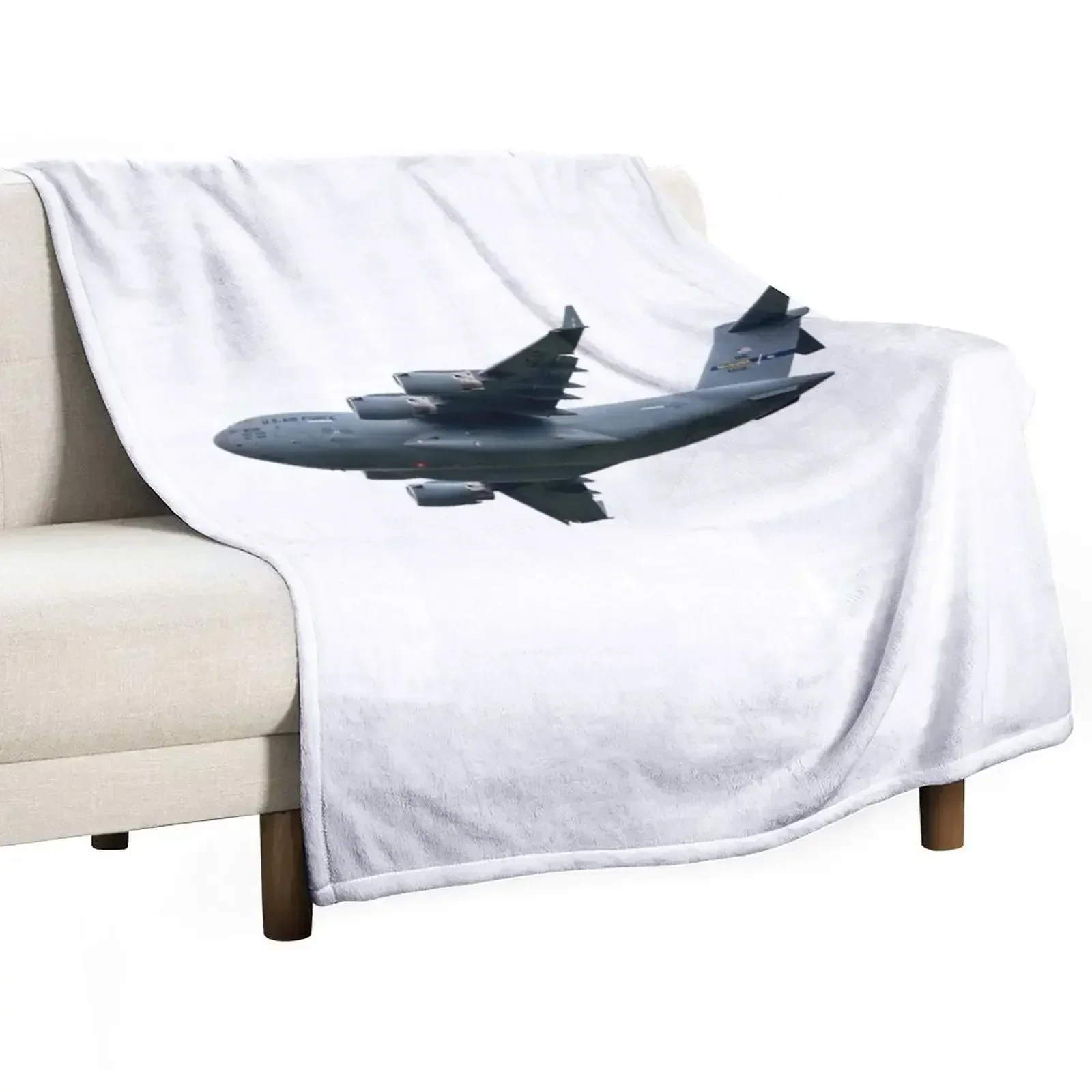 

USAF C-17 Globemaster 111 Throw Blanket Moving Thermals For Travel Blankets