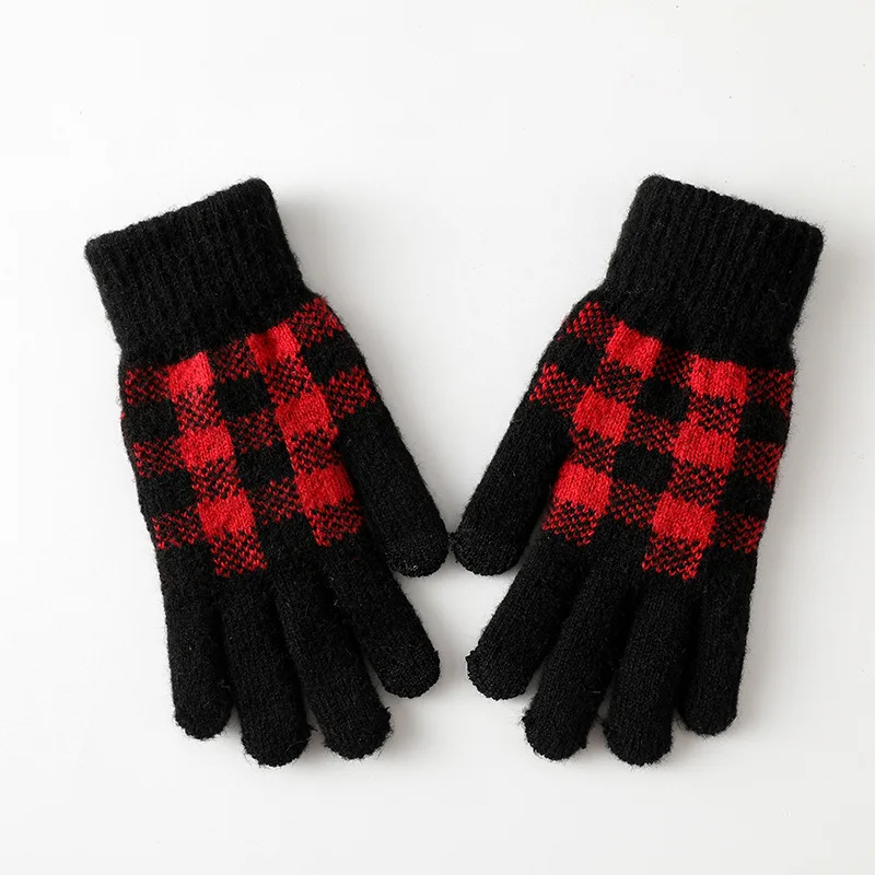 New Winter Gloves Outdoor Knitted Men's and Women's Bicycles  Touch Screen  Student Cold-proof and Warm Gloves