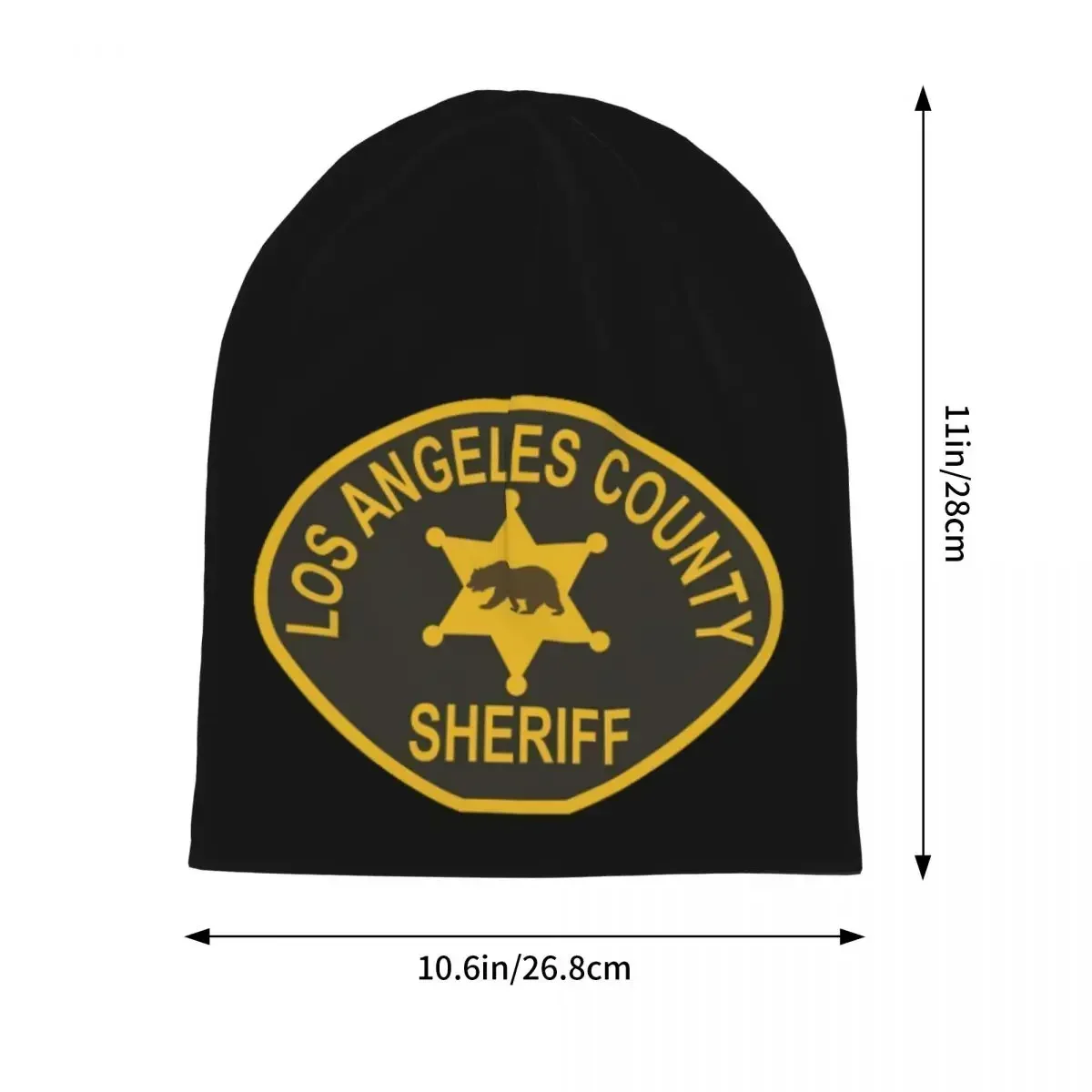 Los Angeles County Sheriff Department Warm Knitted Cap Hip Hop Bonnet Hat Autumn Winter Outdoor Beanies Hats for Men Women Adult