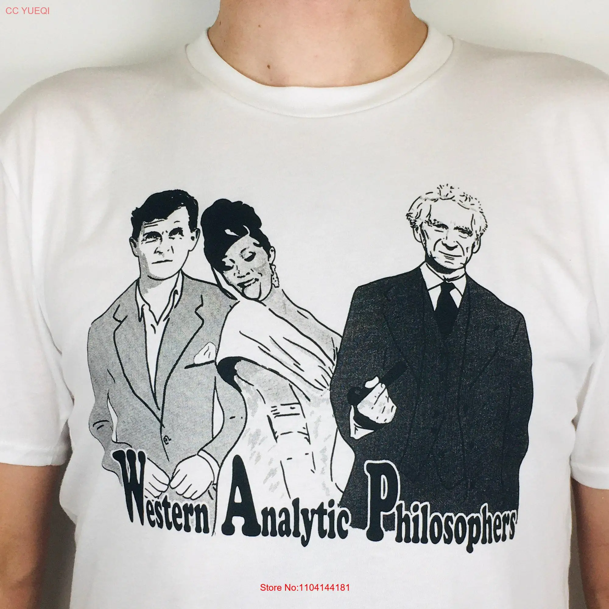 Wittgenstein Russell and Cardi B T shirt printed on organic cotton long or short sleeves