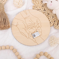 Newborn Hospital Bracelet Holder Baby Birth Announcement Board Wood Hello World Sign Baby Arrival Milestone Keepsake for Parents
