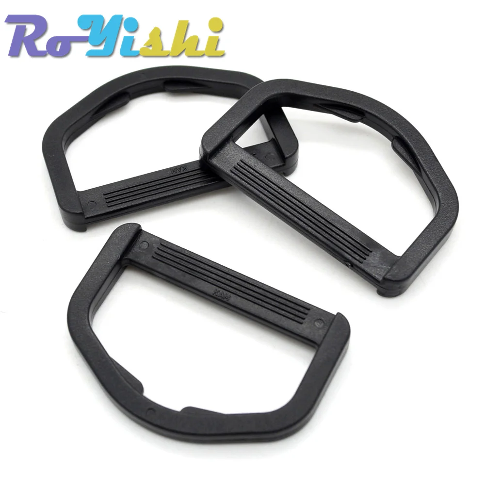 10 Pcs/Pack Plastic D-Ring Webbing Strapping Leather Bag Shirt Craft Black