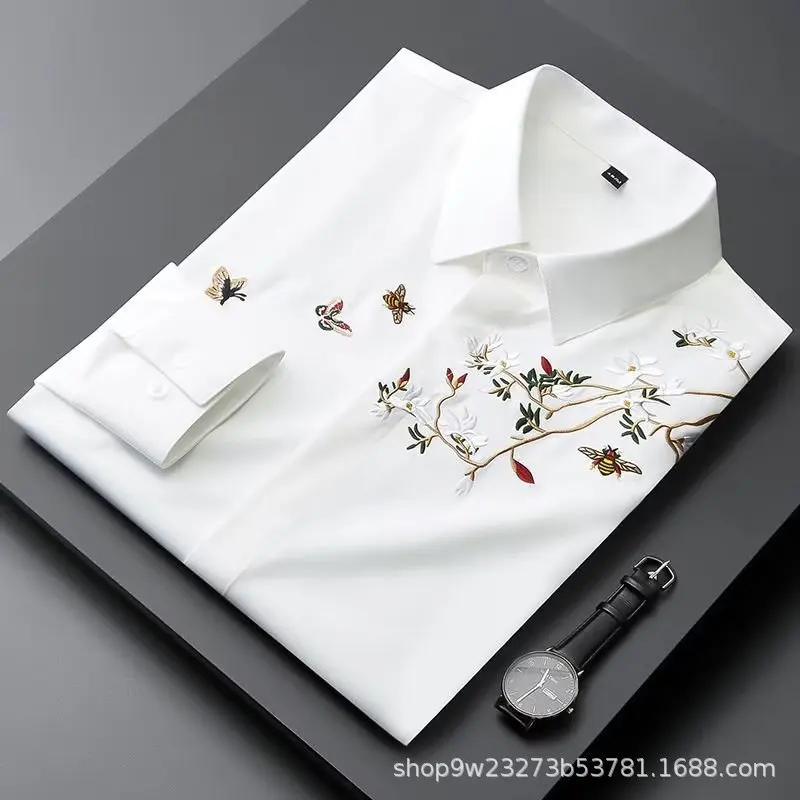 Men's Lightweight Casual Shirt Long Sleeve Travel Beach Daily Comfortable Breathable Summer Top Easy Match Style MA237