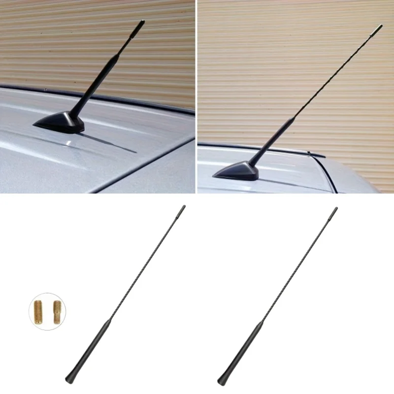

Unniversal Motors Antenna Car Roof Radio Flexible Anti Noise Beesting Aerial Antenna Pole With 3 Screws 26cm/37cm