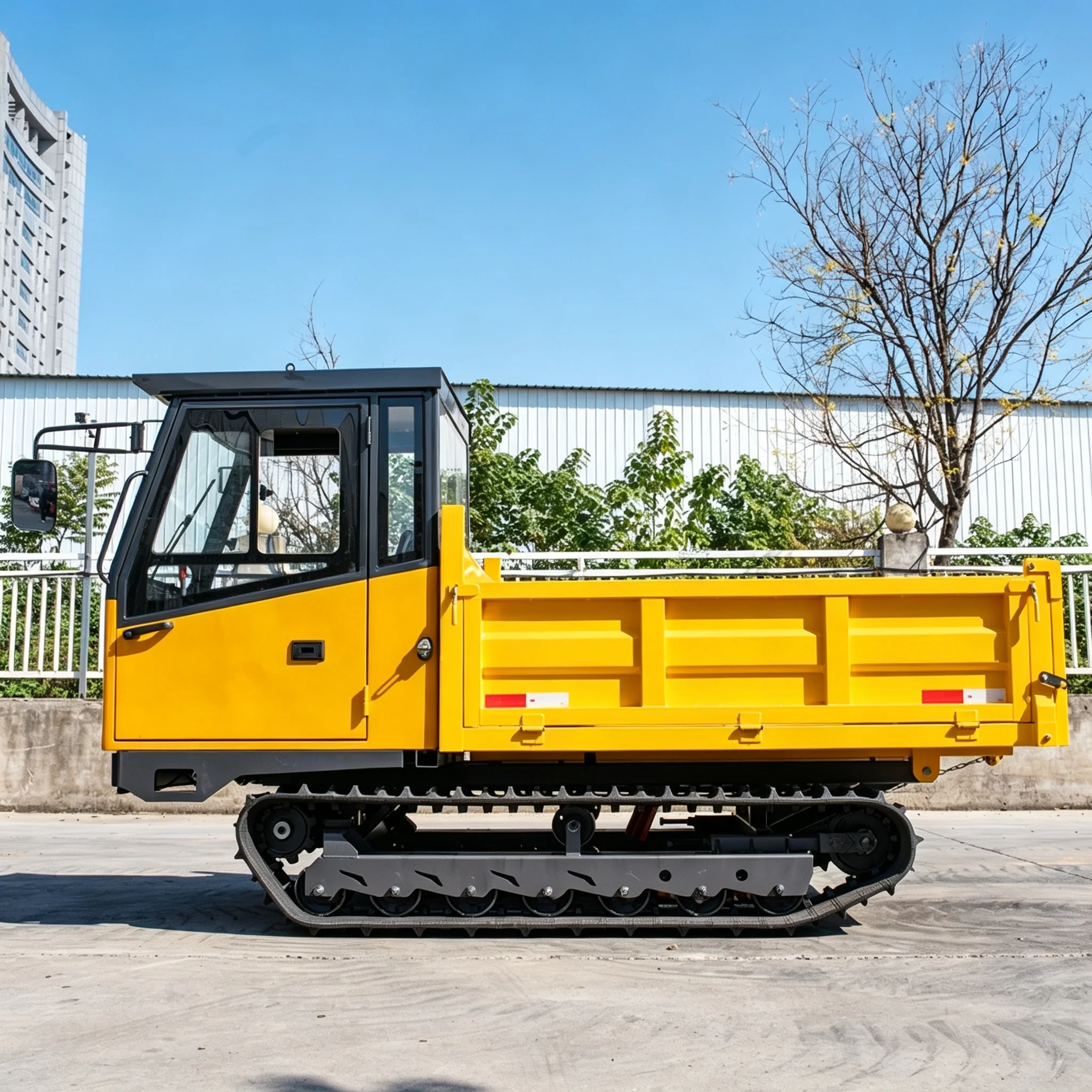 Customized with Cab 3 Ton Crawler Transporter Tracked Carrier Transport Vehicle Heavy Duty Rubber Track Machine CE EPA