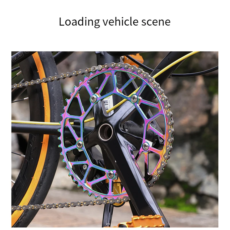 좁고 넓은 체인링 46/50/52, 접이식 자전거 단일 체인링 크랭크셋 업그레이드, 미니 벨로스/접이식 자전거용 경량 알루미늄