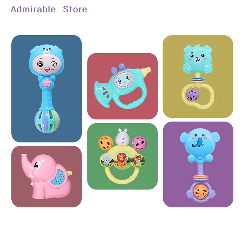 1/7PCS Newborn Sensory Teether Baby Development Games Baby Rattles Toys Educational Infant Toy For 0 6 12 Months