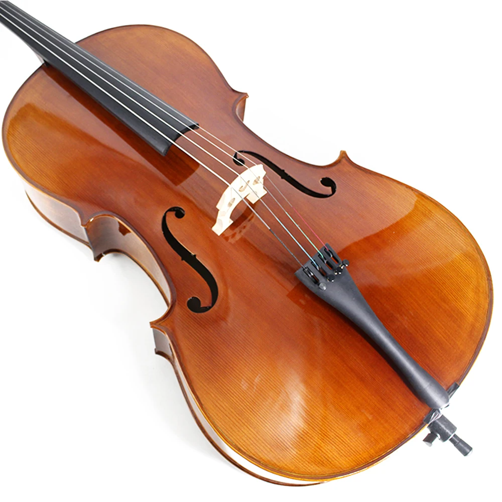 

Professional 4/4 Full Size Natural Flame Acoustic Cello Premium Solid Wood Stringed Musical Instrument For Professionals