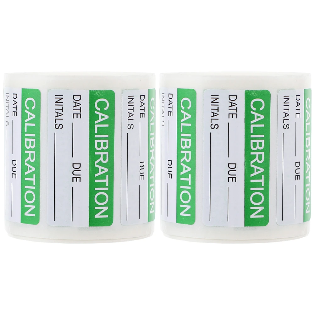

2 Rolls Green Calibration Ground Transport Self-Adhesive Quality Control Stickers Writable Adhesive Labels Maintenance Removable