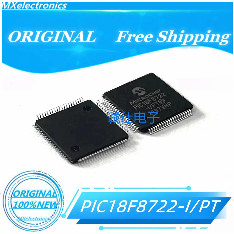 

5PCS/LOT 100%NEW PIC18F8722-I/PT PIC18F PIC18F8722 PIC18F8722-I IC MCU TQFP-80 8-bit Microcontrollers - MCU 128 KB FL