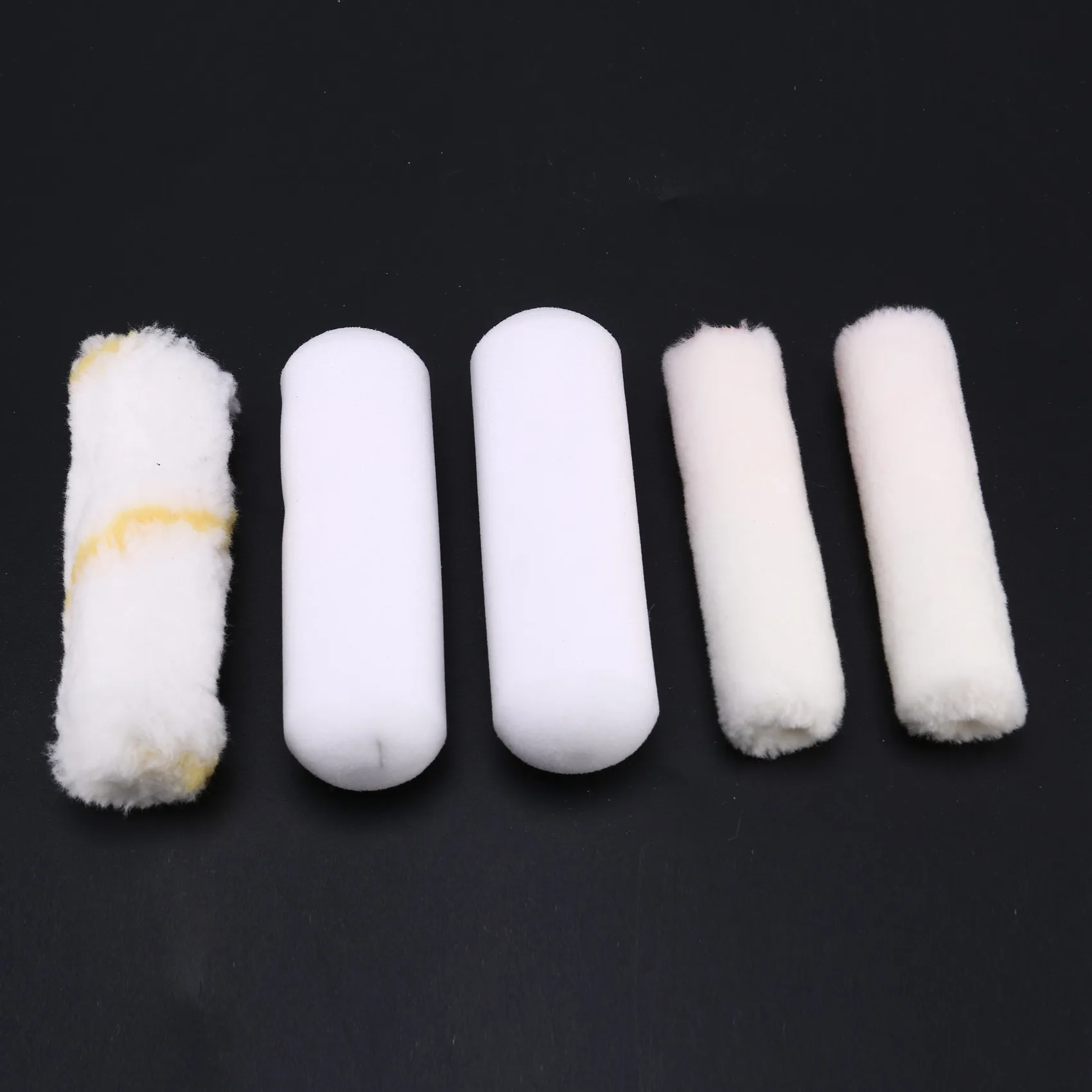 ABHI-14Pcs Paint Brushes Set 4-Inch Mini Roller Cover Refills For Wall Bathtub Paint Refinishing Sponge Roller Kit