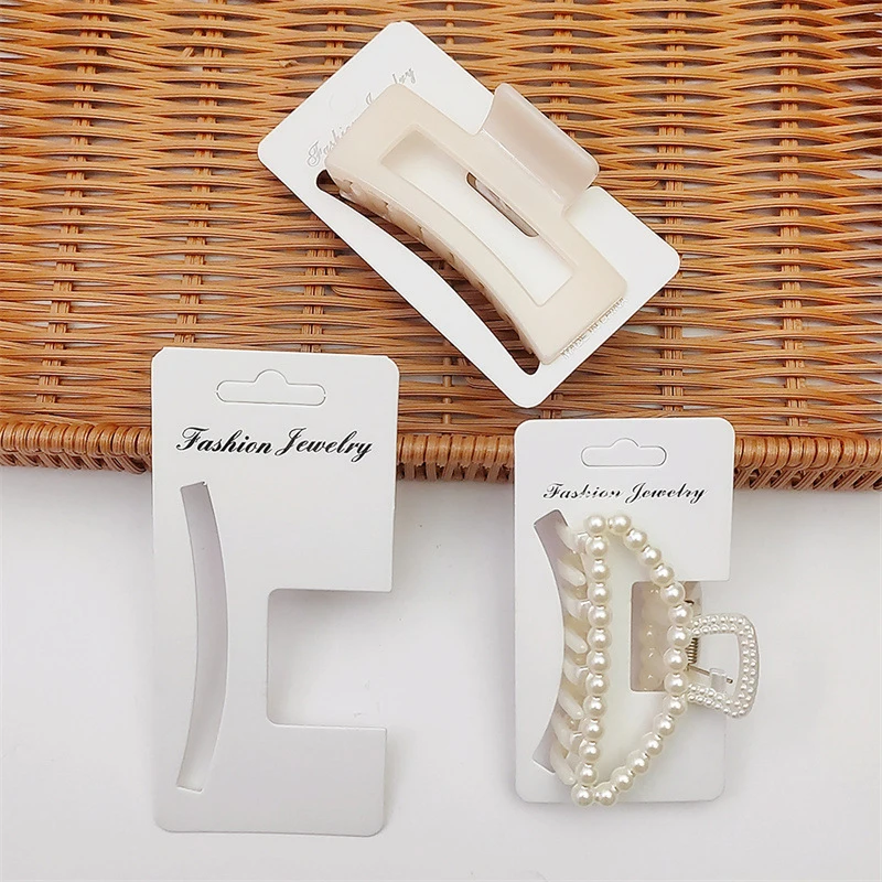 

Display Cards For Hair Claw Clip Paper Card Headdress Card Hair Decoration Package DIY Jewelry Cardboard Hair Clips Craft Card