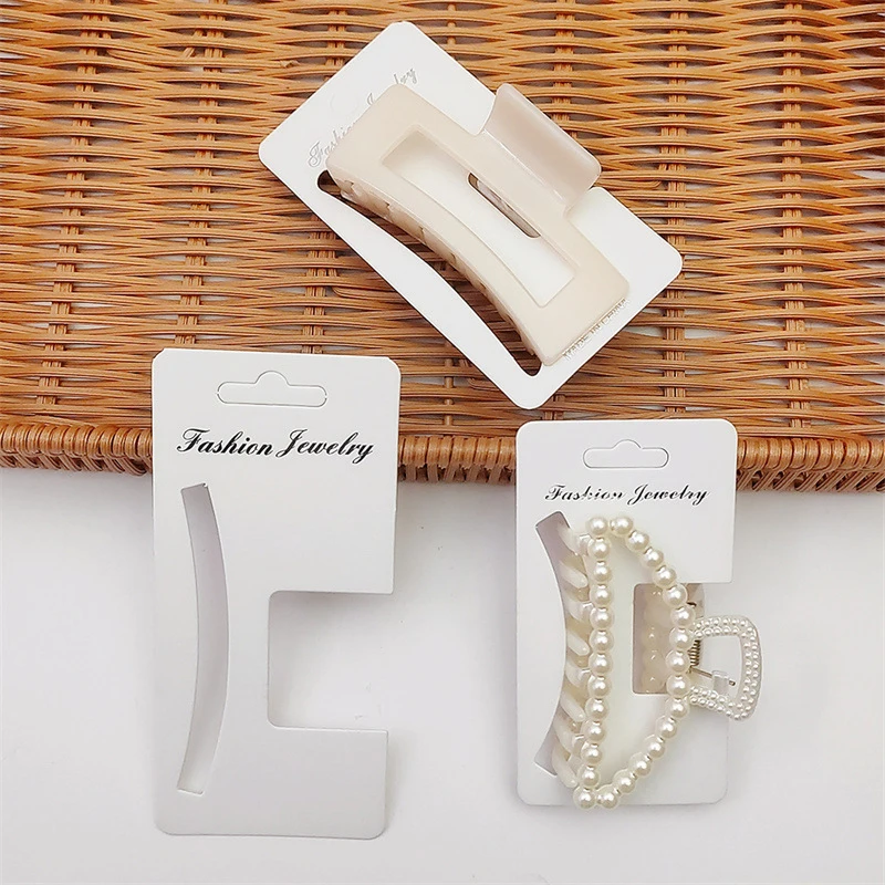 Display Cards For Hair Claw Clip Paper Card Headdress Card Hair Decoration Package DIY Jewelry Cardboard Hair Clips Craft Card